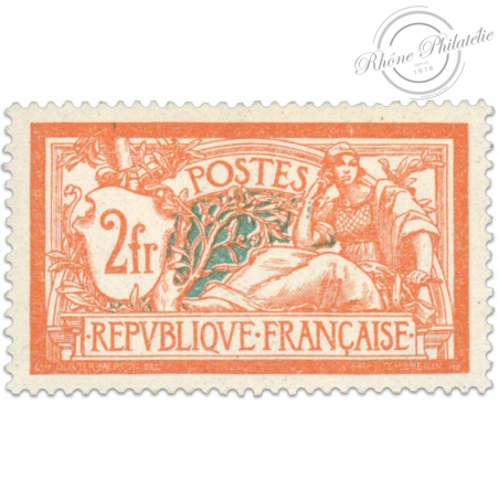 France Timbre Poste N Au Type Merson F Orange Et Vert Bleu S