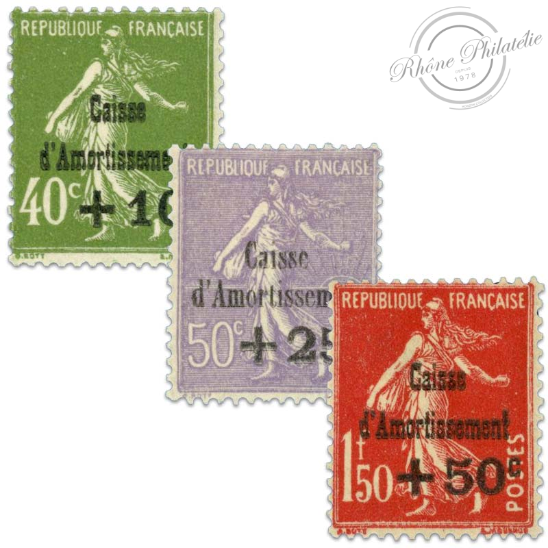 FRANCE N275 À 277 CAISSE D AMORTISSEMENT TIMBRES NEUFS 1931