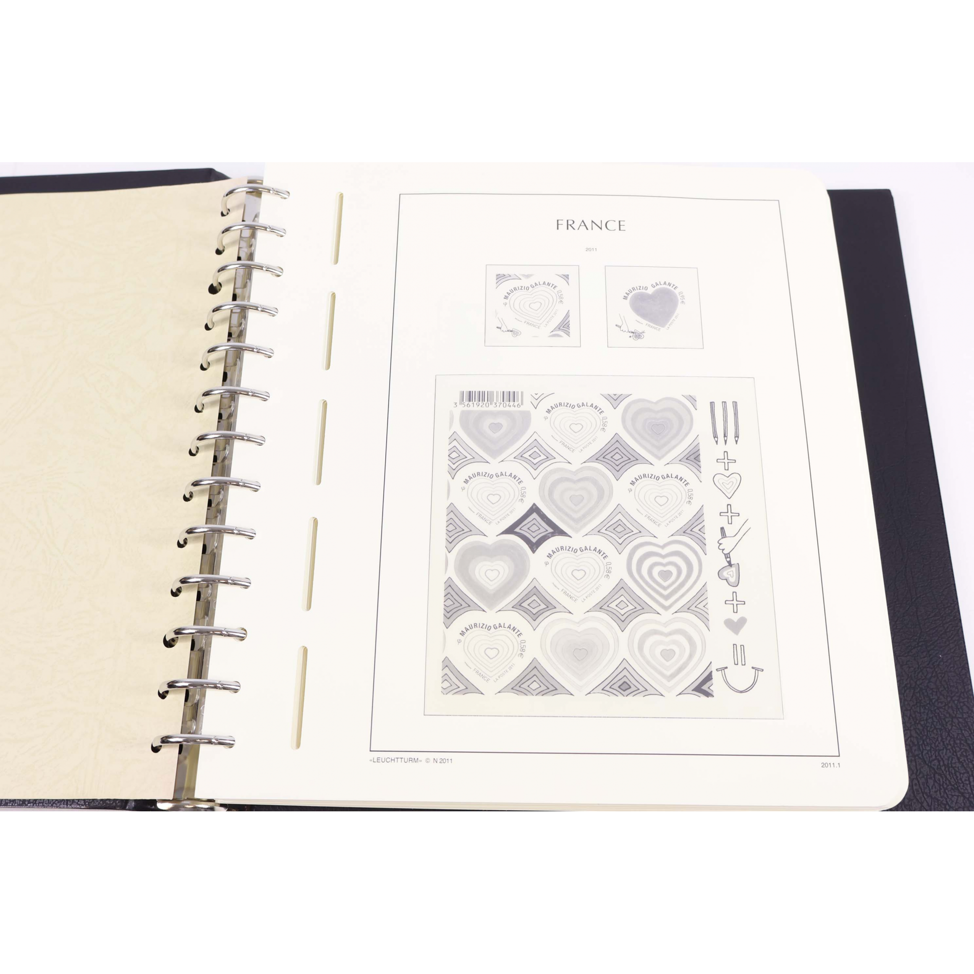CLASSEUR LEUCHTTURM POUR RANGER COLLECTION DE TIMBRES DE FRANCE DE 2011 À 2013