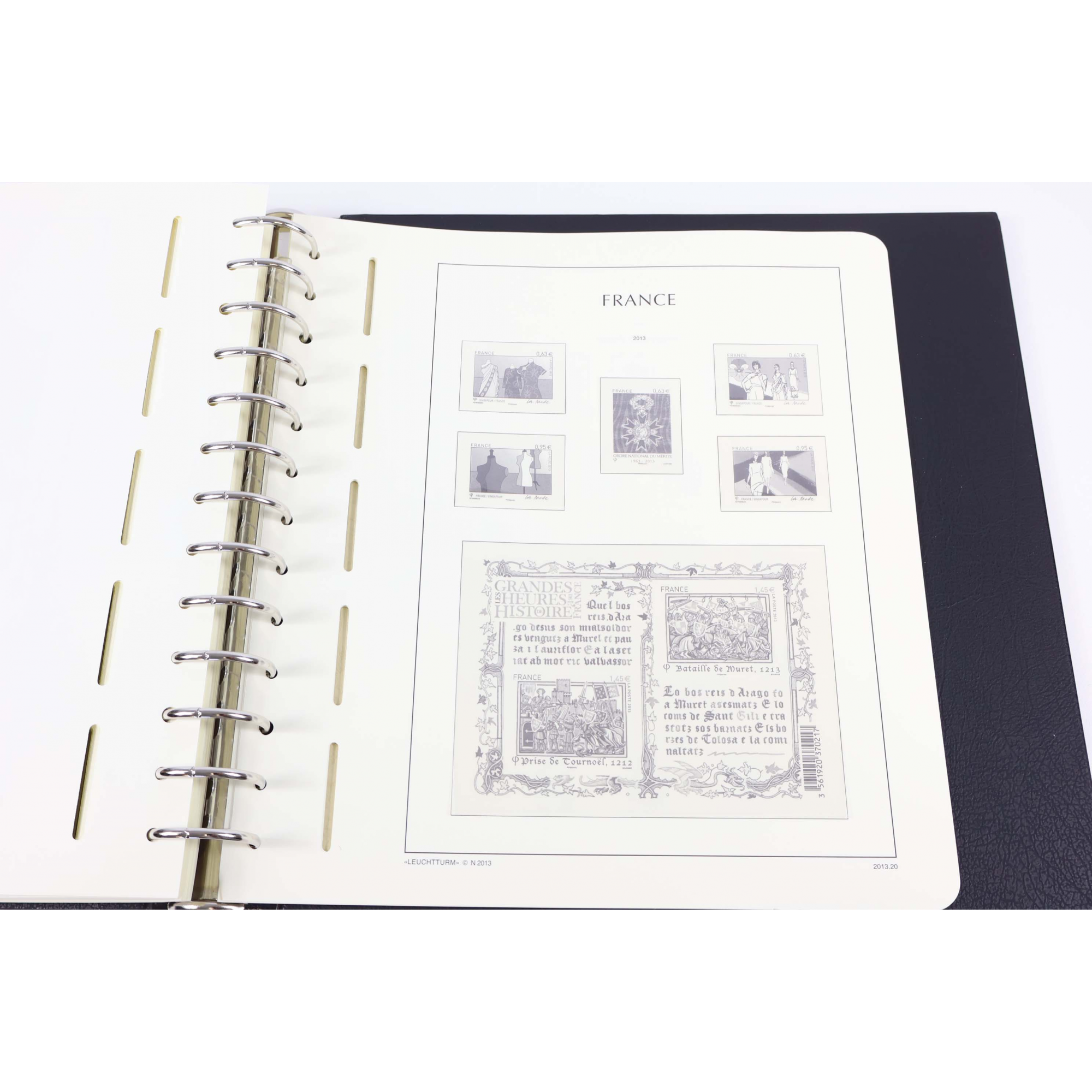 CLASSEUR LEUCHTTURM POUR RANGER COLLECTION DE TIMBRES DE FRANCE DE 2011 À 2013