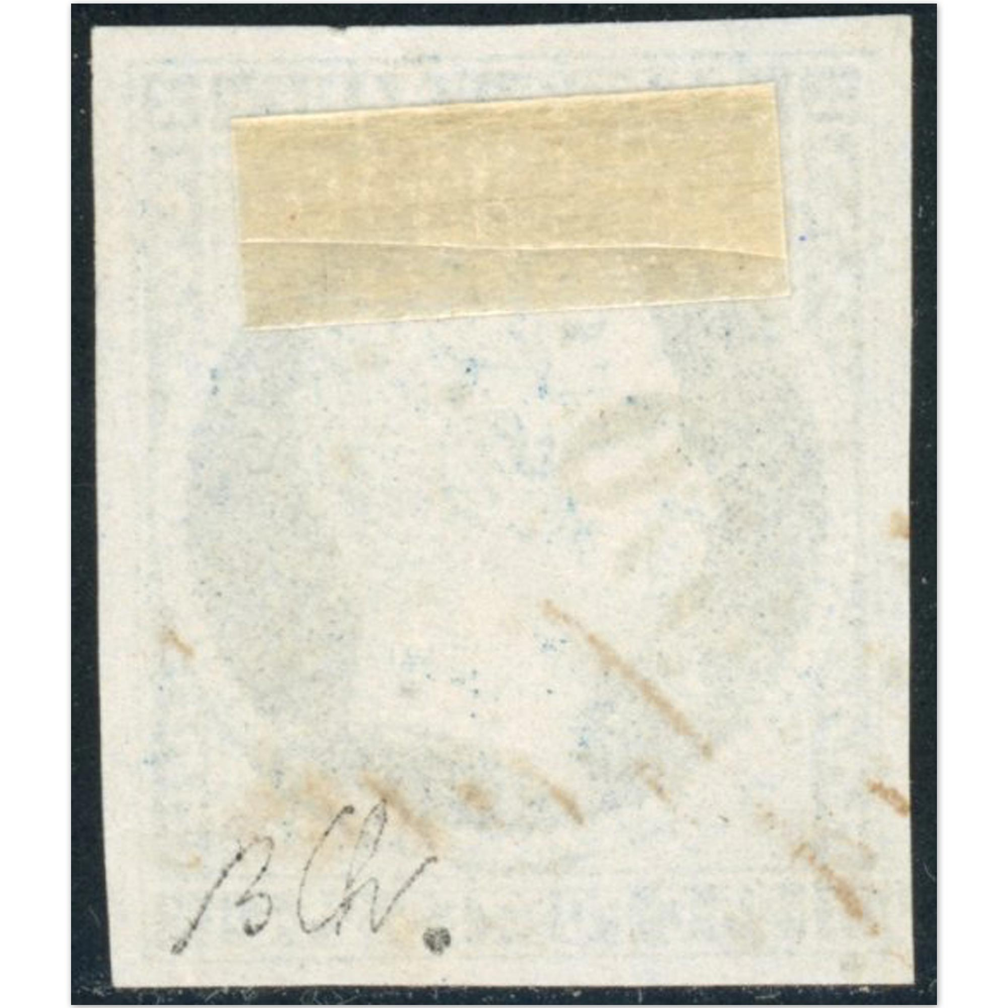 FRANCE N°10 TIMBRE CLASSIQUE OBLITÉRÉ TYPE NAPOLÉON SIGNÉ BRUN