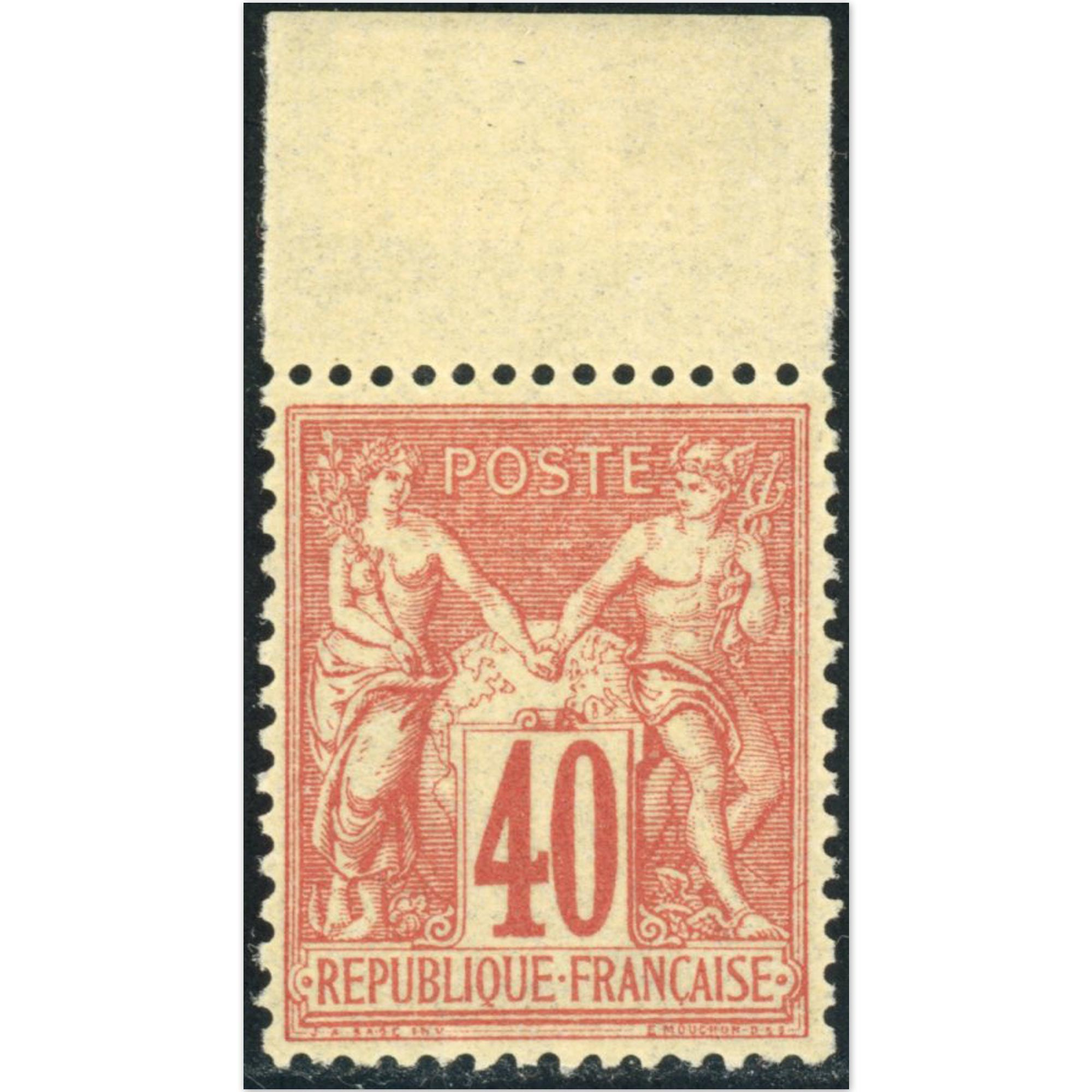 FRANCE N°70 TIMBRE CLASSIQUE NEUF TYPE SAGE SIGNÉ BRUN COTE 900€ + PLUS VALUE