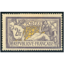 FRANCE N°122 2FR VIOLET TYPE MERSON NEUF* ANNÉE 1900 SIGNÉ BRUN COTE 1100€