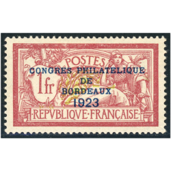 FRANCE N°182 SURCHARGÉ DE BORDEAUX NEUF* ANNÉE 1923 SIGNÉ BRUN COTE 600€
