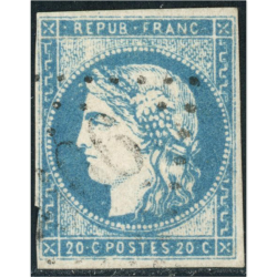 FRANCE N°44A TIMBRE CLASSIQUE OBLITÉRÉ EMISSION DE BORDEAUX SIGNÉ BRUN COTE 900€