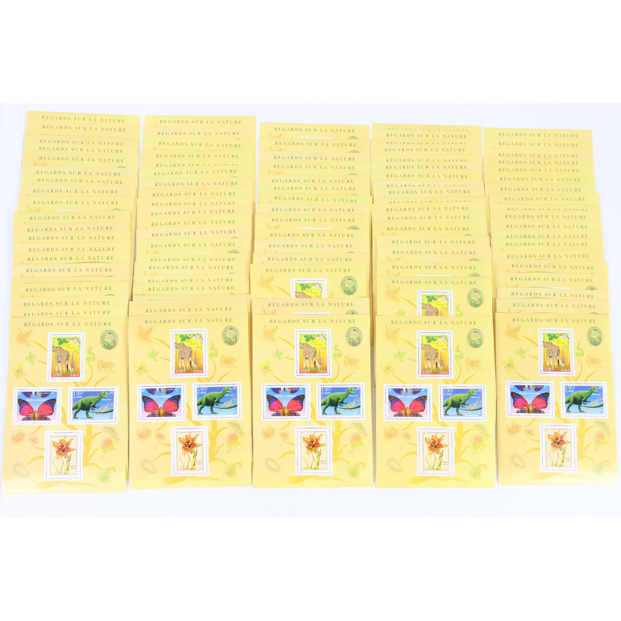 LOT DE 100 BLOCS N°31 REGARDS SUR LA NATURE TIMBRES NEUFS**, VALEUR FACIALE 202€