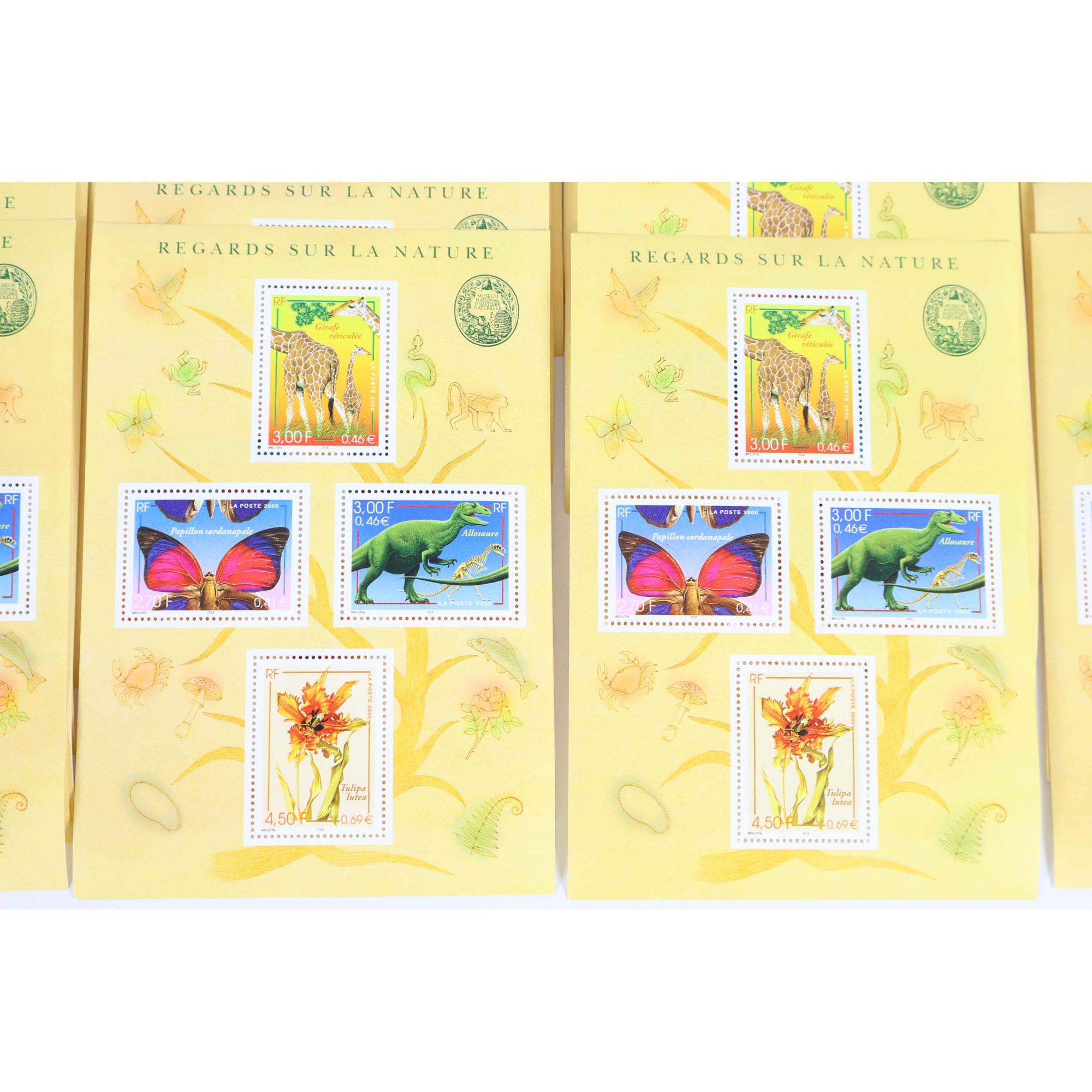 LOT DE 100 BLOCS N°31 REGARDS SUR LA NATURE TIMBRES NEUFS**, VALEUR FACIALE 202€