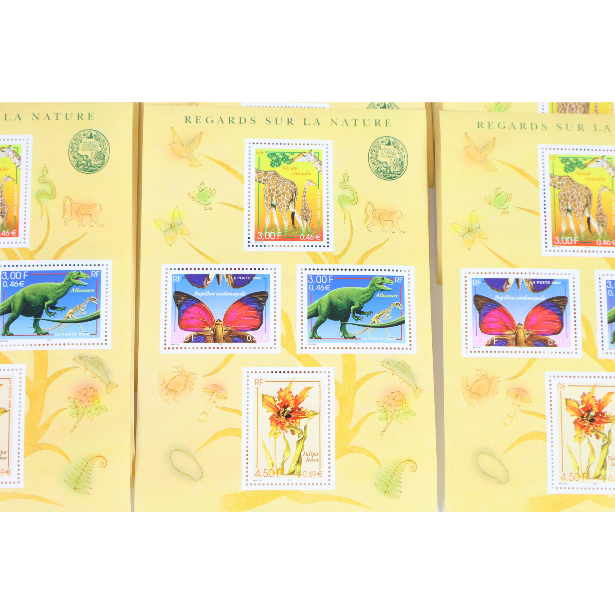 LOT DE 100 BLOCS N°31 REGARDS SUR LA NATURE TIMBRES NEUFS**, VALEUR FACIALE 202€