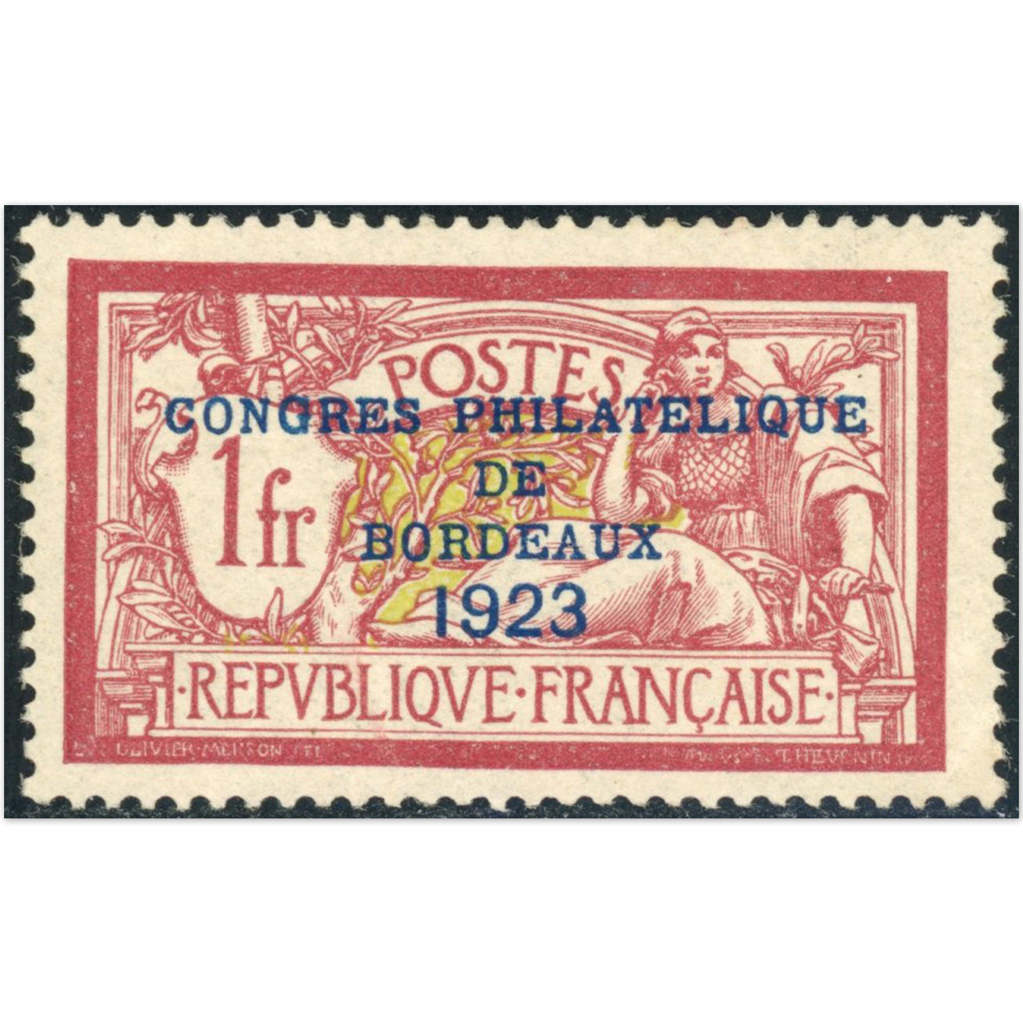 FRANCE N°182 SURCHARGÉ DE BORDEAUX NEUF ANNÉE 1923 GOMME ALTÉRÉE