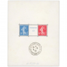 FRANCE BLOC-FEUILLET N°2 EXPO DE STRASBOURG OBLITÉRÉ ANNÉE 1927 SIGNÉ BRUN COTE 1350€