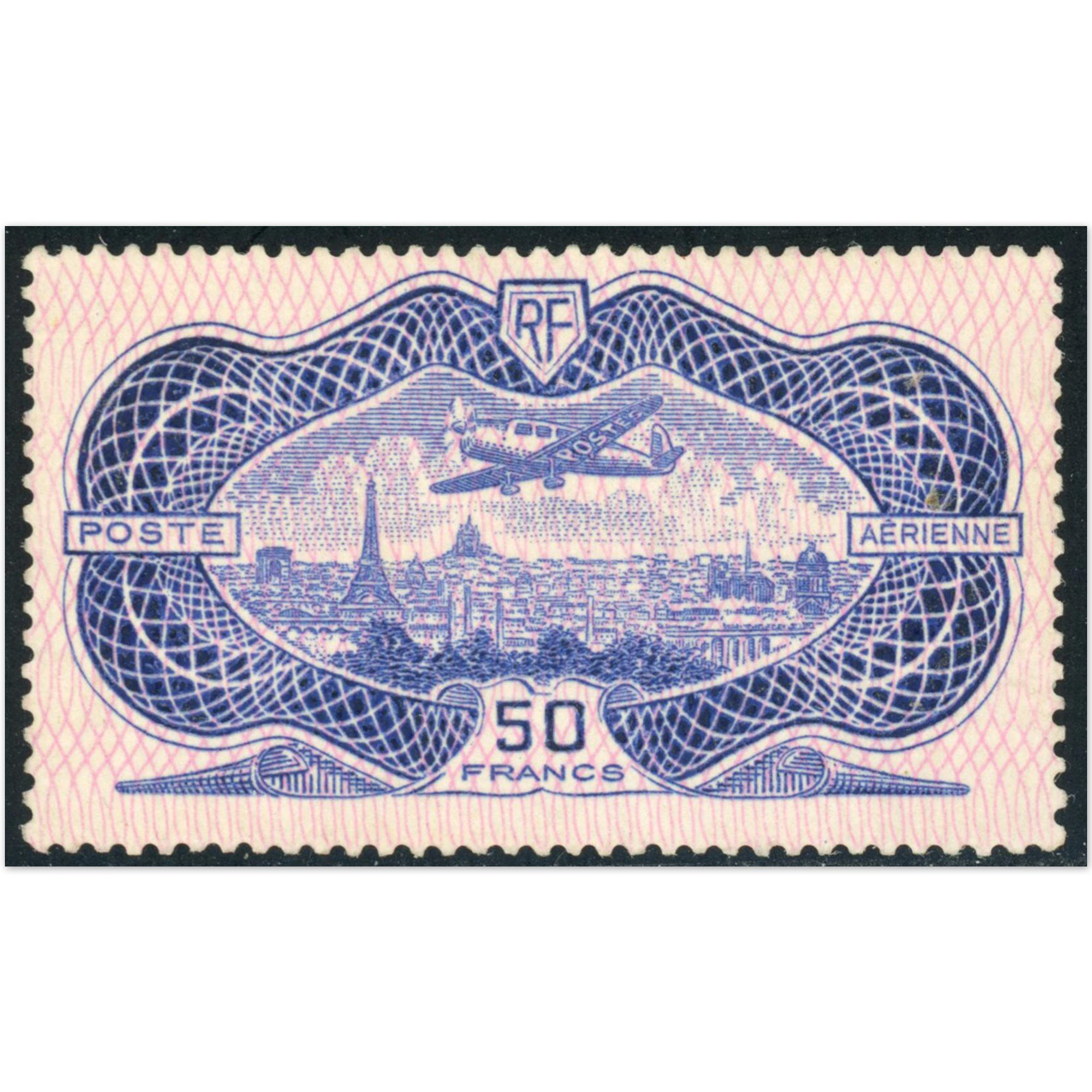 FRANCE POSTE AÉRIENNE N°15 TIMBRE REGOMMÉ CONSIDÉRÉ SANS GOMME ANNÉE 1936