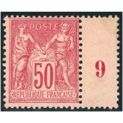 FRANCE N°98 TIMBRE CLASSIQUE NEUF TYPE SAGE SIGNÉ BRUN COTE 285€ AVEC BDF