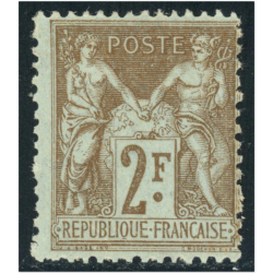 FRANCE N°105 TIMBRE CLASSIQUE NEUF TYPE SAGE SIGNÉ BRUN COTE 200€ BON ÉTAT
