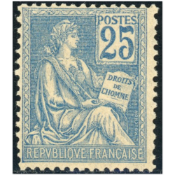FRANCE N°114 TYPE MOUCHON TIMBRE NEUF SANS CHARNIÈRE SIGNÉ BRUN ANNÉE 1900-01