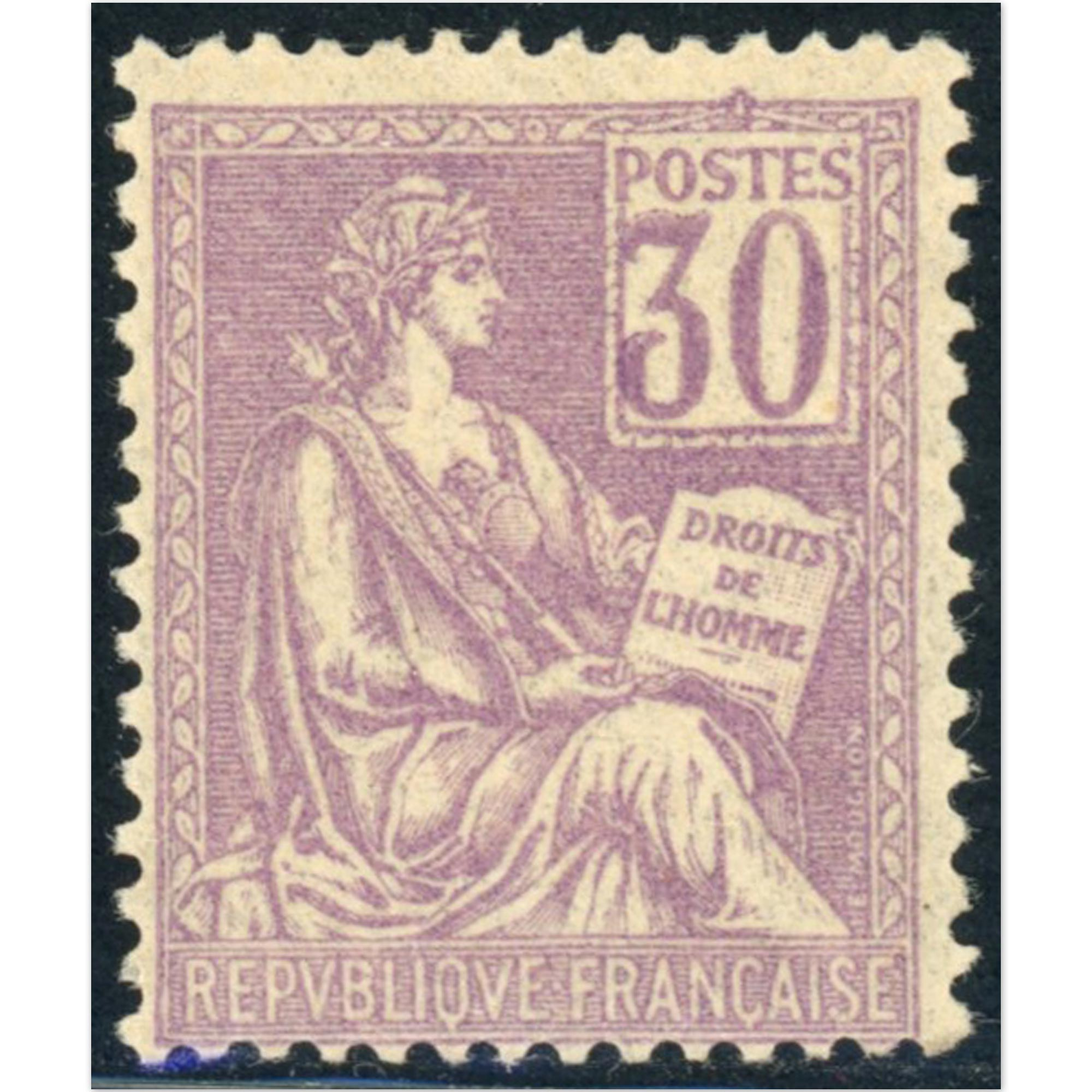 FRANCE N°115 TYPE MOUCHON TIMBRE NEUF AVEC PETITE CH SIGNÉ BRUN ANNÉE 1900-01