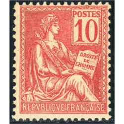 FRANCE N°116 TYPE MOUCHON TIMBRE NEUF SANS CHARNIÈRE SIGNÉ BRUN ANNÉE 1900-01