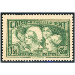 FRANCE N°269 CAISSE D'AMORTISSEMENT NEUF SANS CHARNIÈRE SIGNÉ BRUN COTE 350€