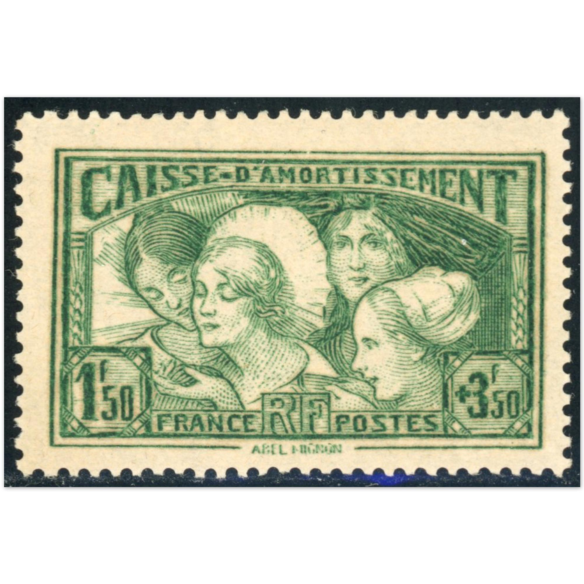FRANCE N°269 CAISSE D'AMORTISSEMENT NEUF SANS CHARNIÈRE SIGNÉ BRUN COTE 350€