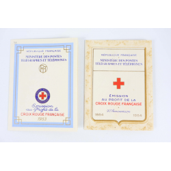 FRANCE CARNETS CROIX-ROUGE DE 1953 ET 1954 TIMBRES NEUFS** COTE 340€
