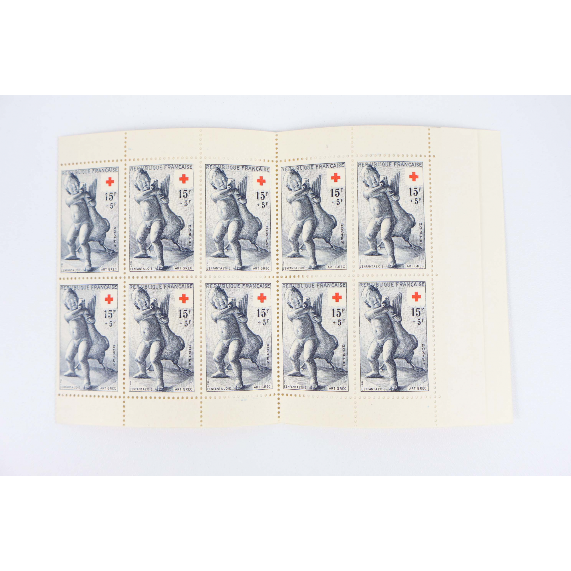 FRANCE CARNET CROIX-ROUGE N°2004 DE 1955 TIMBRES NEUFS** COTE 450€ BELLE QUALITÉ