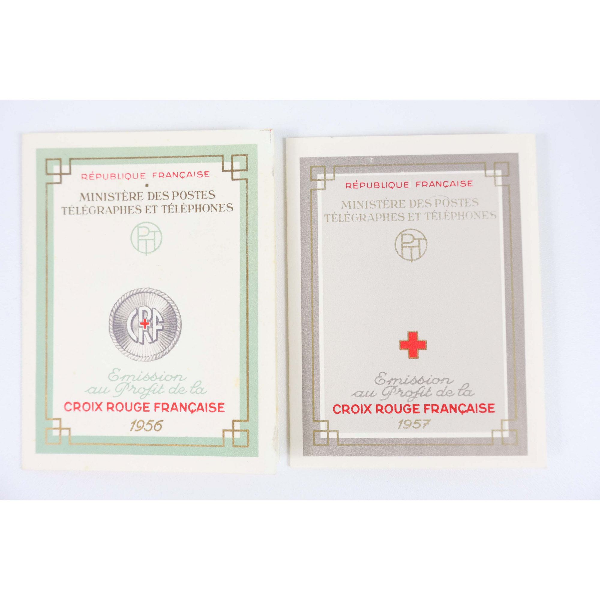 FRANCE COLLECTION COMPLÈTE CARNETS CROIX-ROUGE DE 1956 À 1962 TIMBRES NEUFS**