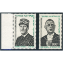 TAAF SÉRIE COMPLÈTE DE GAULLE N°46 ET 47 TIMBRES NEUFS ANNÉE 1972 COTE 75€