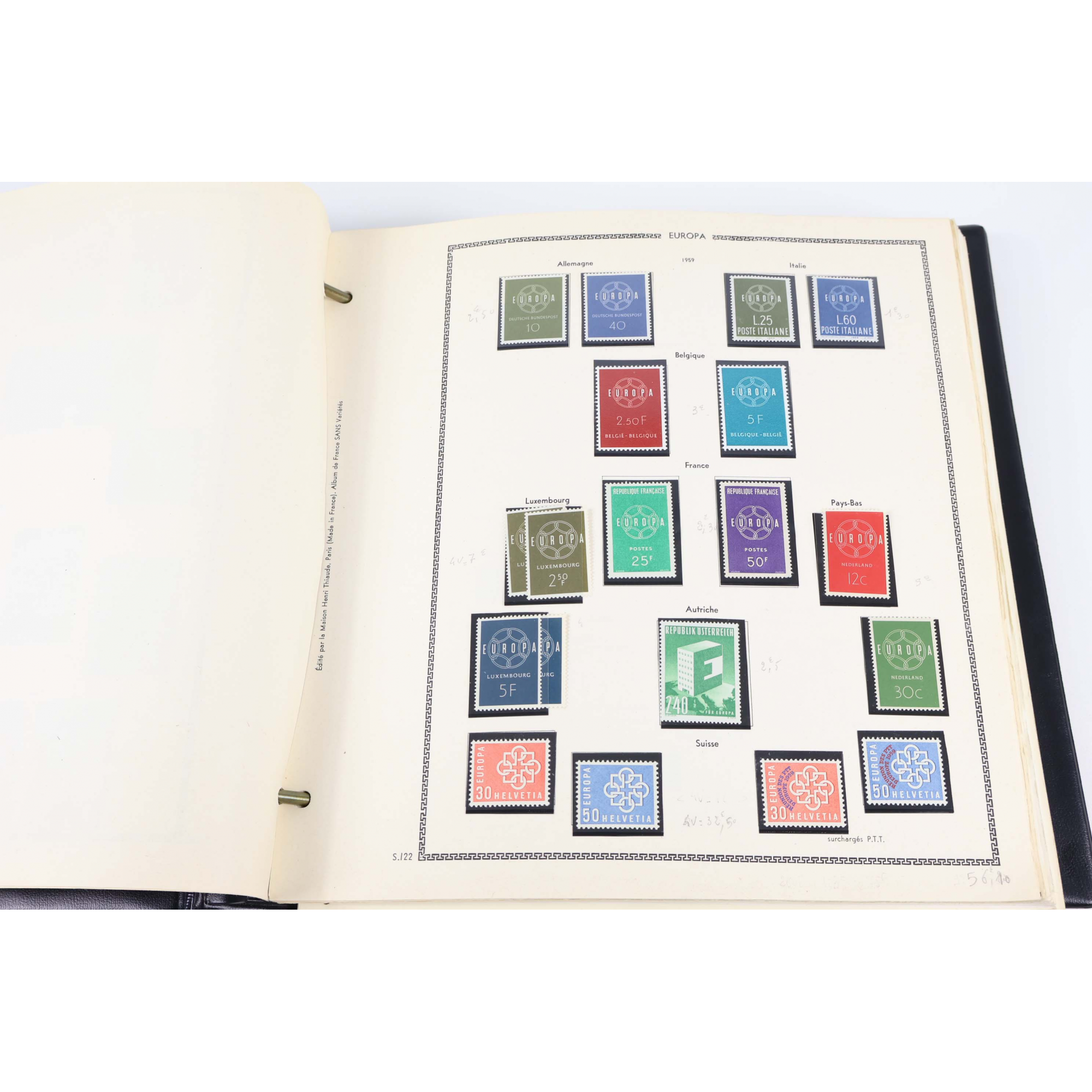 EUROPA COLLECTION DE 1958 À 1980 TIMBRES NEUFS** COTE SUPÉRIEURE À 2800 EUROS