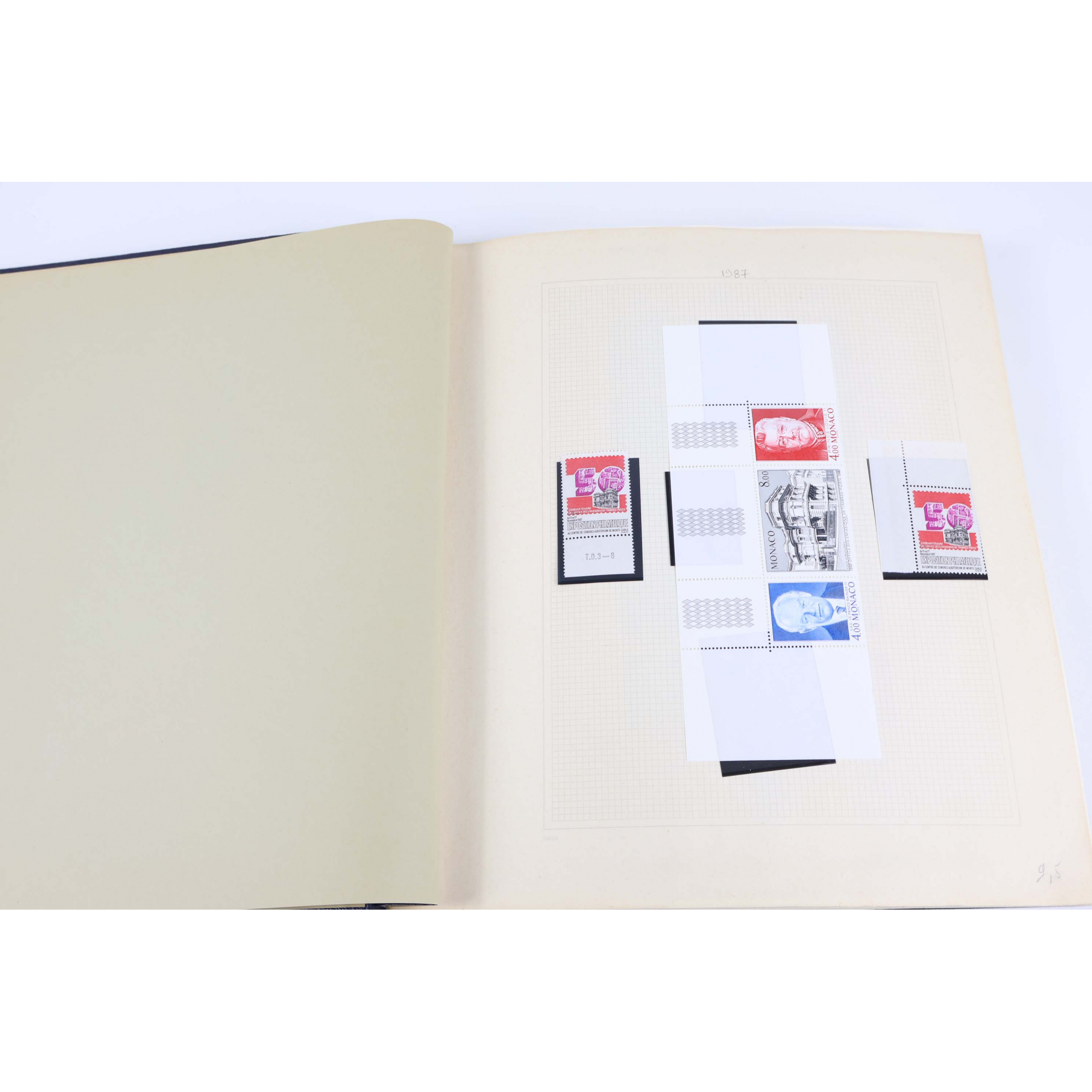 STOCK DE MONACO DE 1987 À 1990 TIMBRES NEUFS EN BLOC DE 4/6/8 COTE ÉLEVÉE