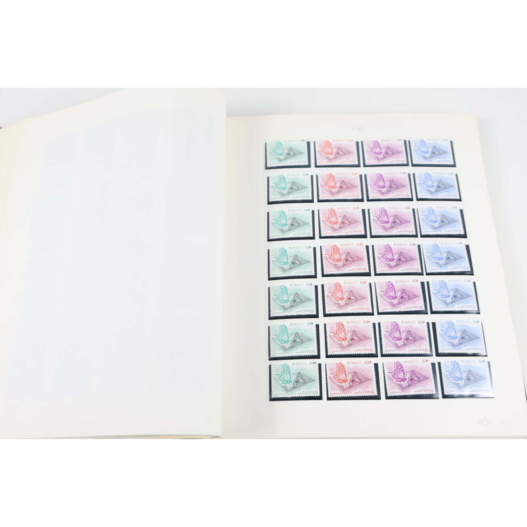 STOCK DE MONACO DE 1987 À 1990 TIMBRES NEUFS EN BLOC DE 4/6/8 COTE ÉLEVÉE