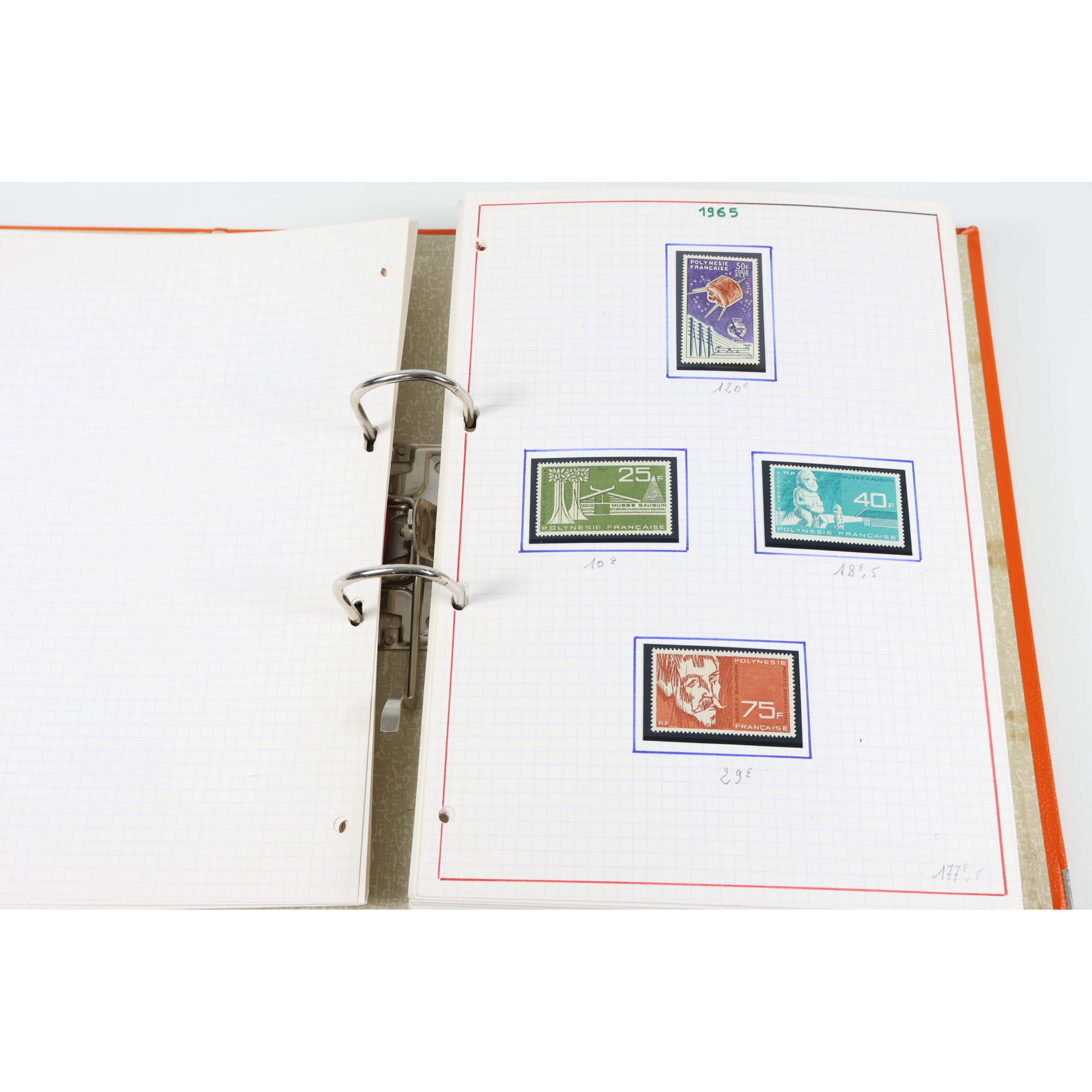 POLYNÉSIE COLLECTION SUIVIE DE TIMBRES NEUFS** DE 1958 À 1987 COTE 4900€