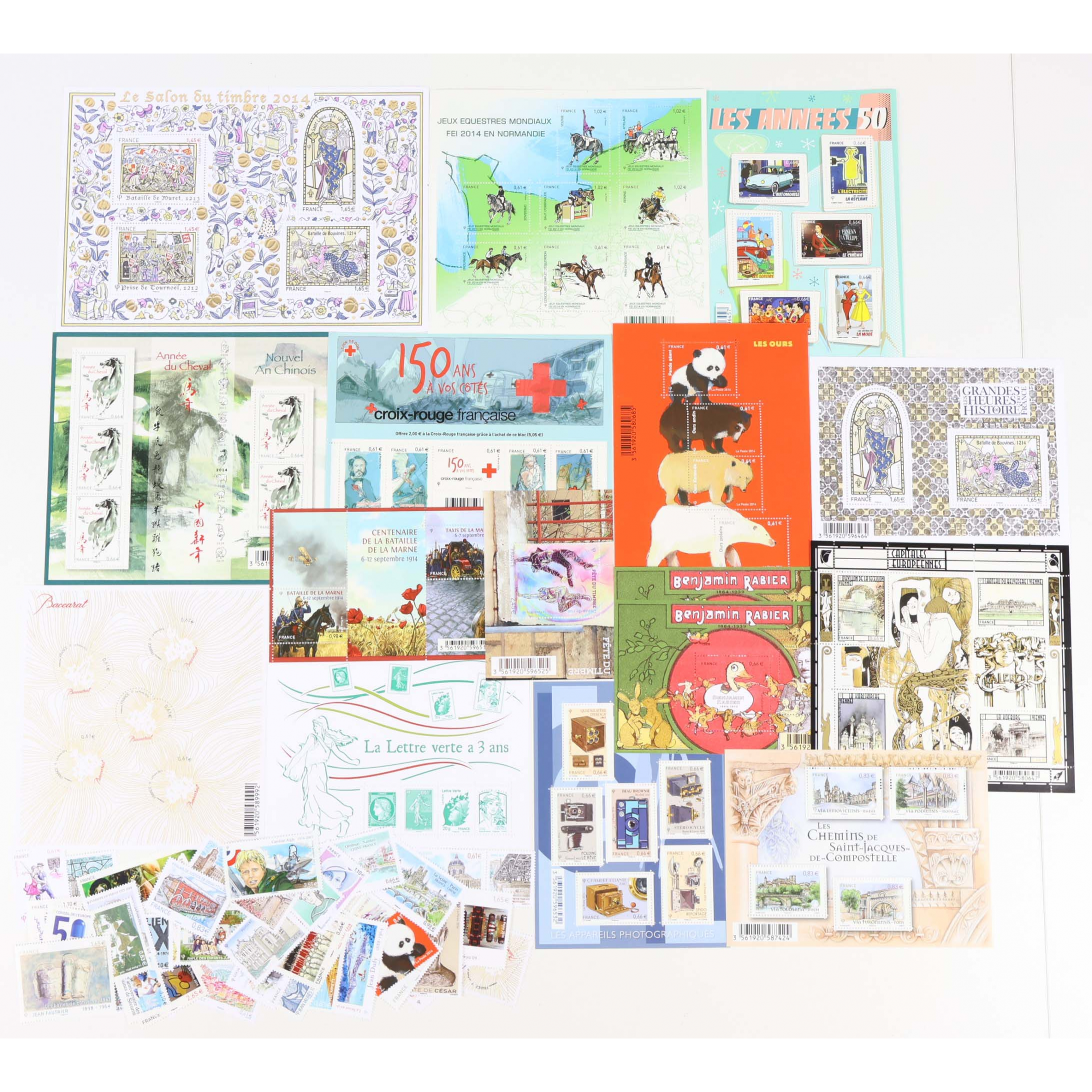 FRANCE COLLECTION DE TIMBRES ET BLOCS-FEUILLET NEUFS** DE 2014 FACIALE 95€