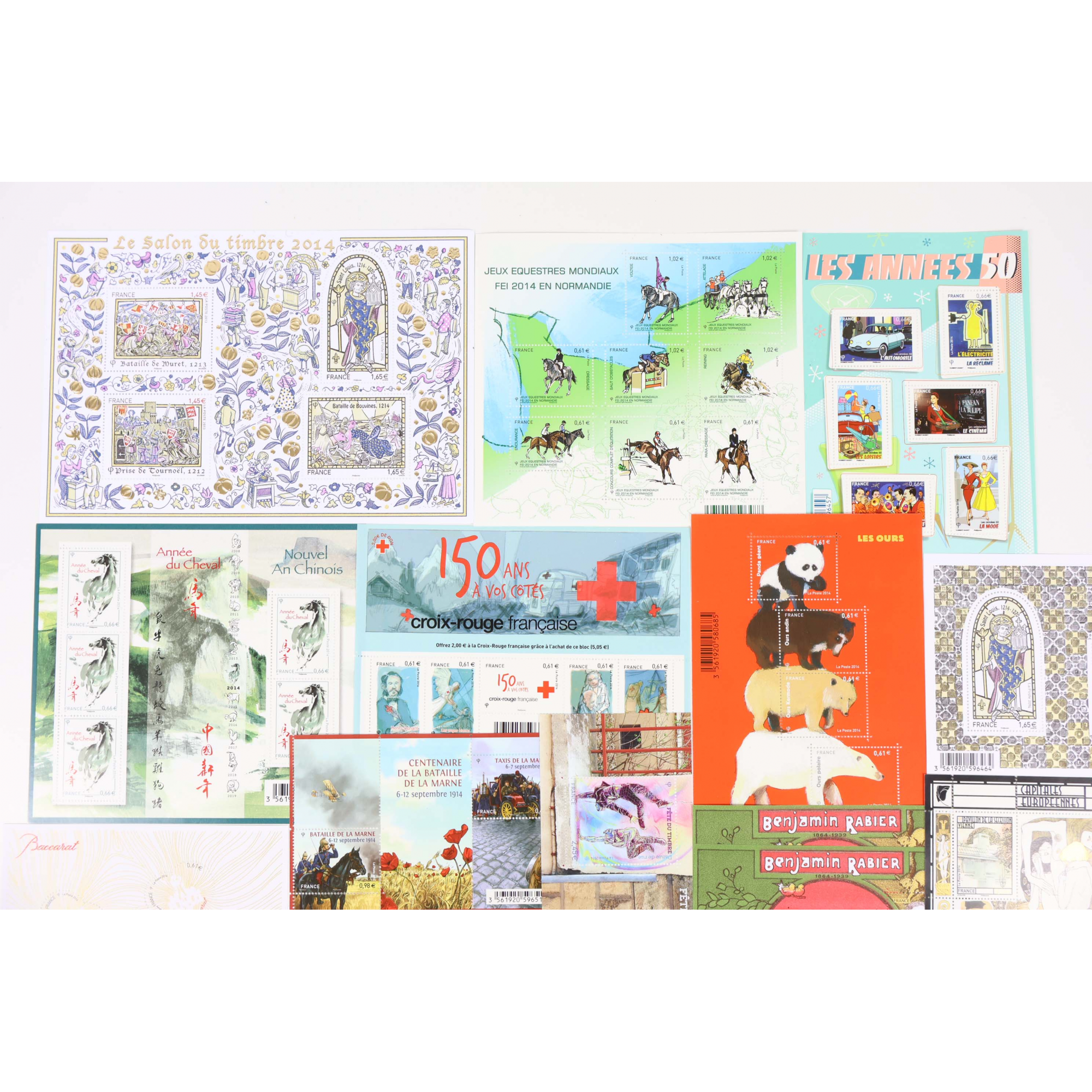FRANCE COLLECTION DE TIMBRES ET BLOCS-FEUILLET NEUFS** DE 2014 FACIALE 95€