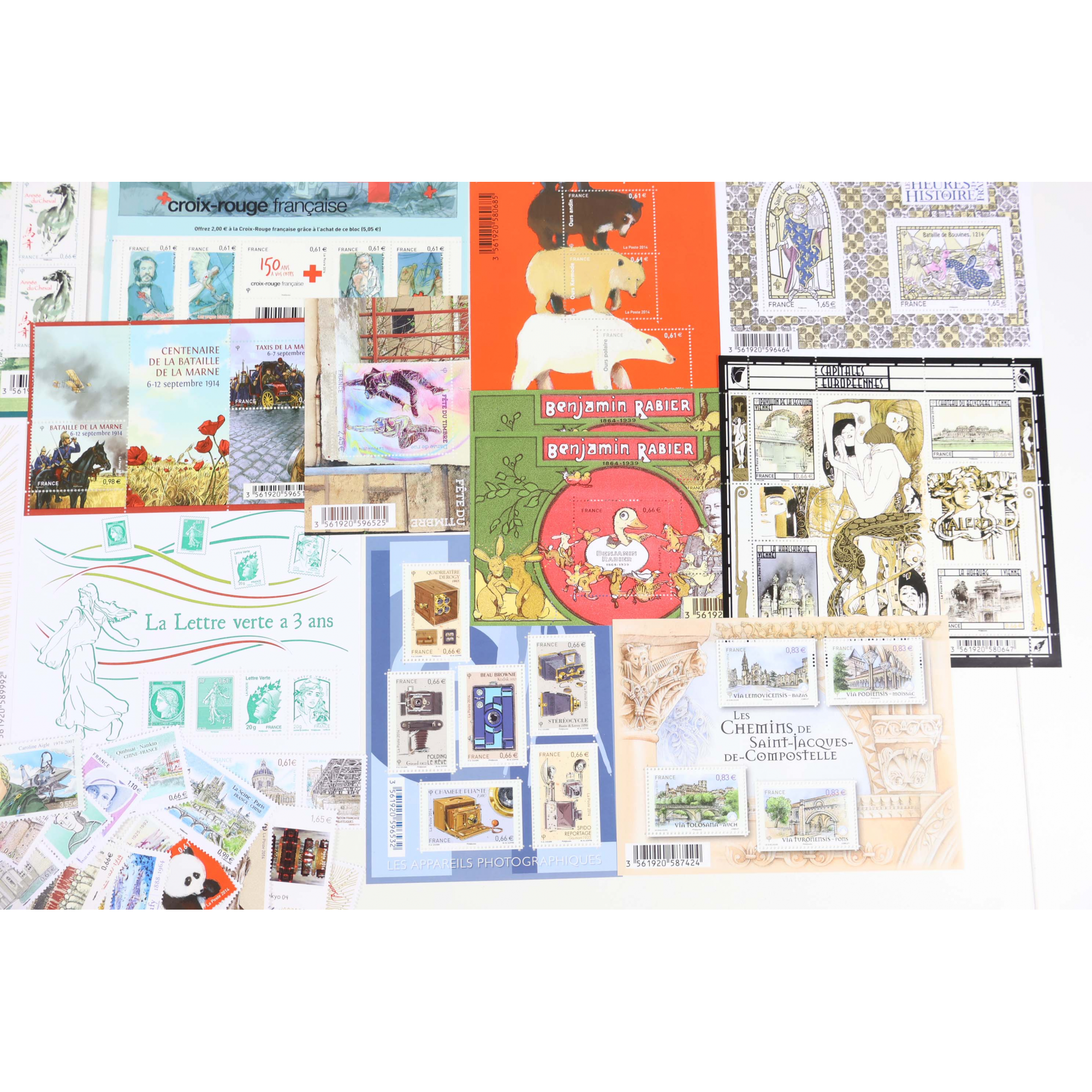 FRANCE COLLECTION DE TIMBRES ET BLOCS-FEUILLET NEUFS** DE 2014 FACIALE 95€