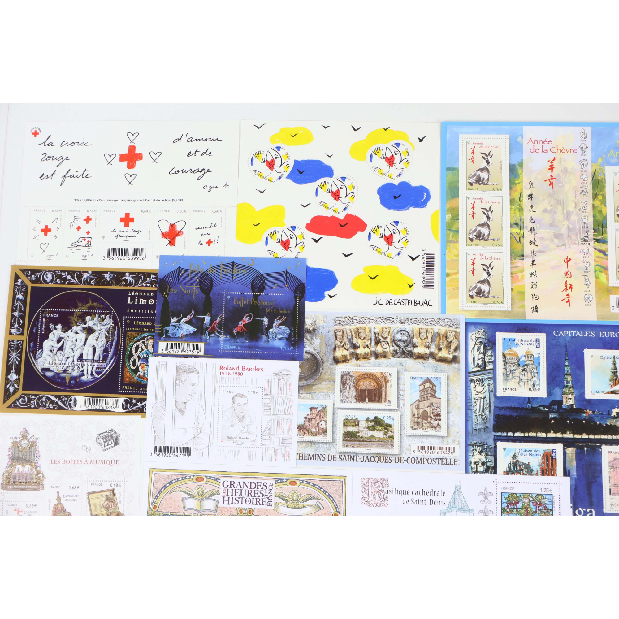 FRANCE COLLECTION DE TIMBRES ET BLOCS-FEUILLET NEUFS** DE 2015 FACIALE 89€