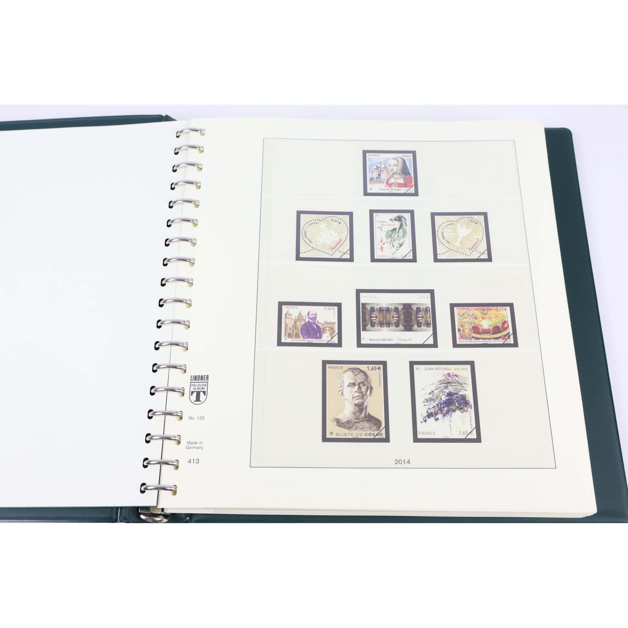 CLASSEUR HAUT DE GAMME LINDNER POUR RANGER LES TIMBRES DE FRANCE DE 2014 ET 2015