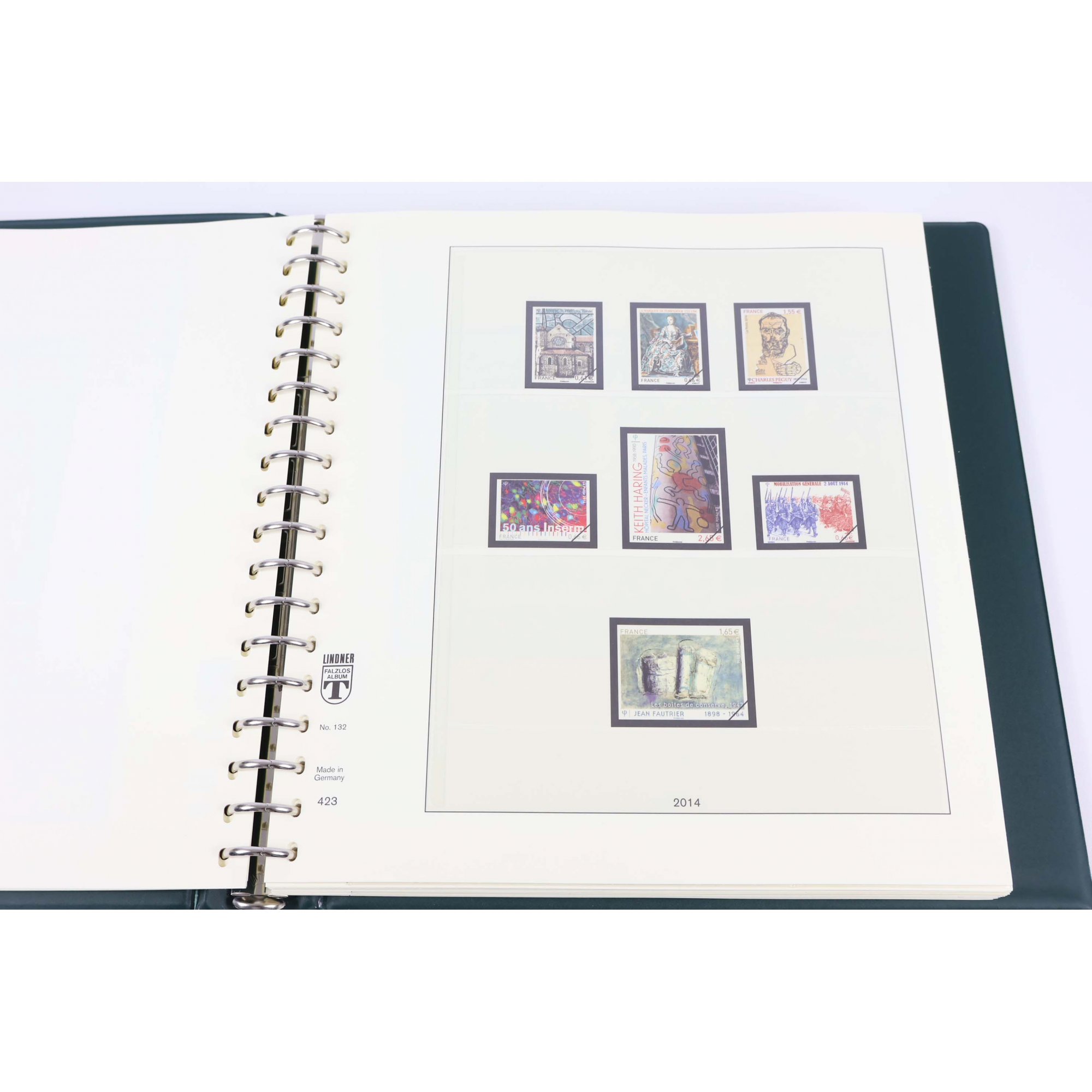 CLASSEUR HAUT DE GAMME LINDNER POUR RANGER LES TIMBRES DE FRANCE DE 2014 ET 2015