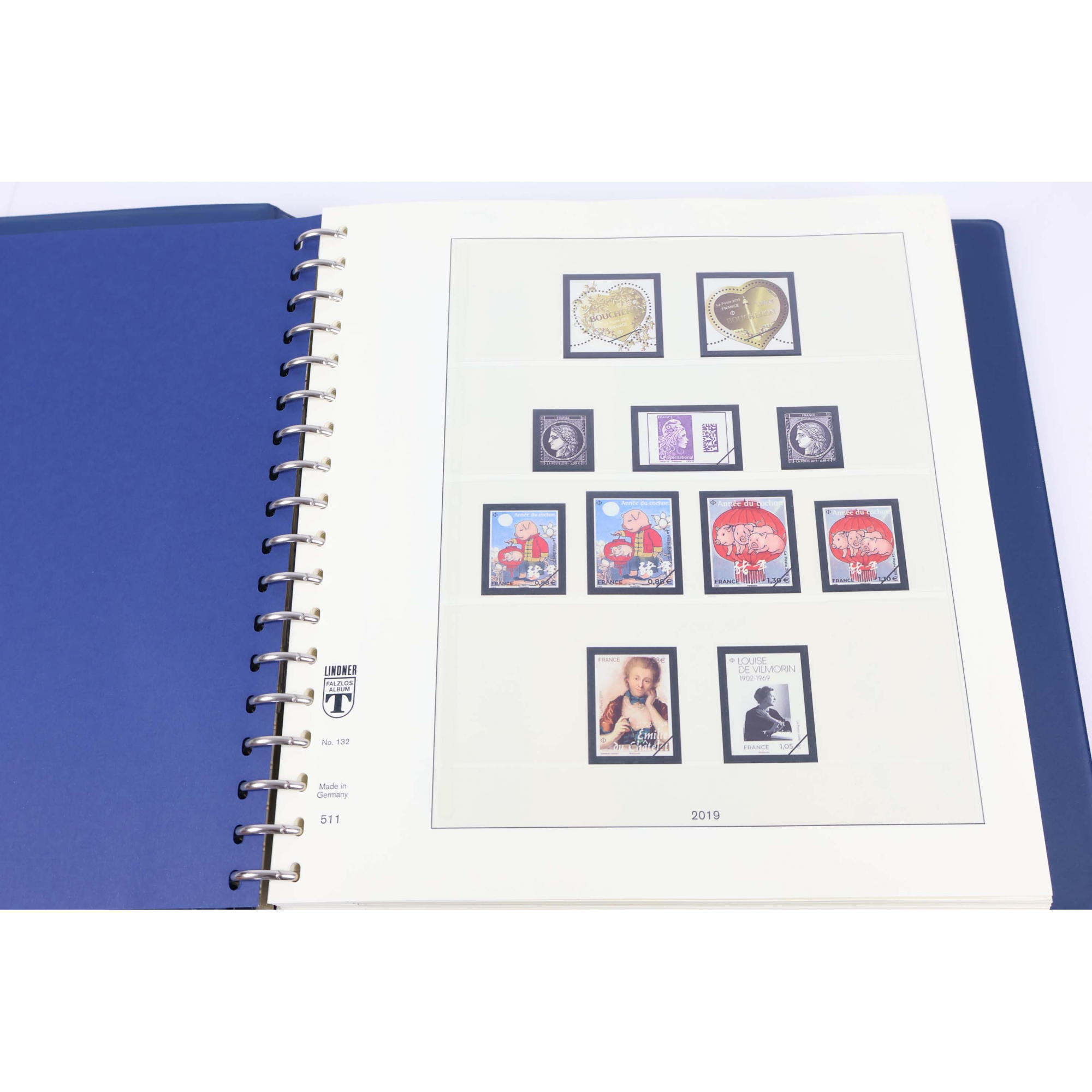 CLASSEUR HAUT DE GAMME LINDNER POUR RANGER LES TIMBRES DE FRANCE DE 2019 ET 2020