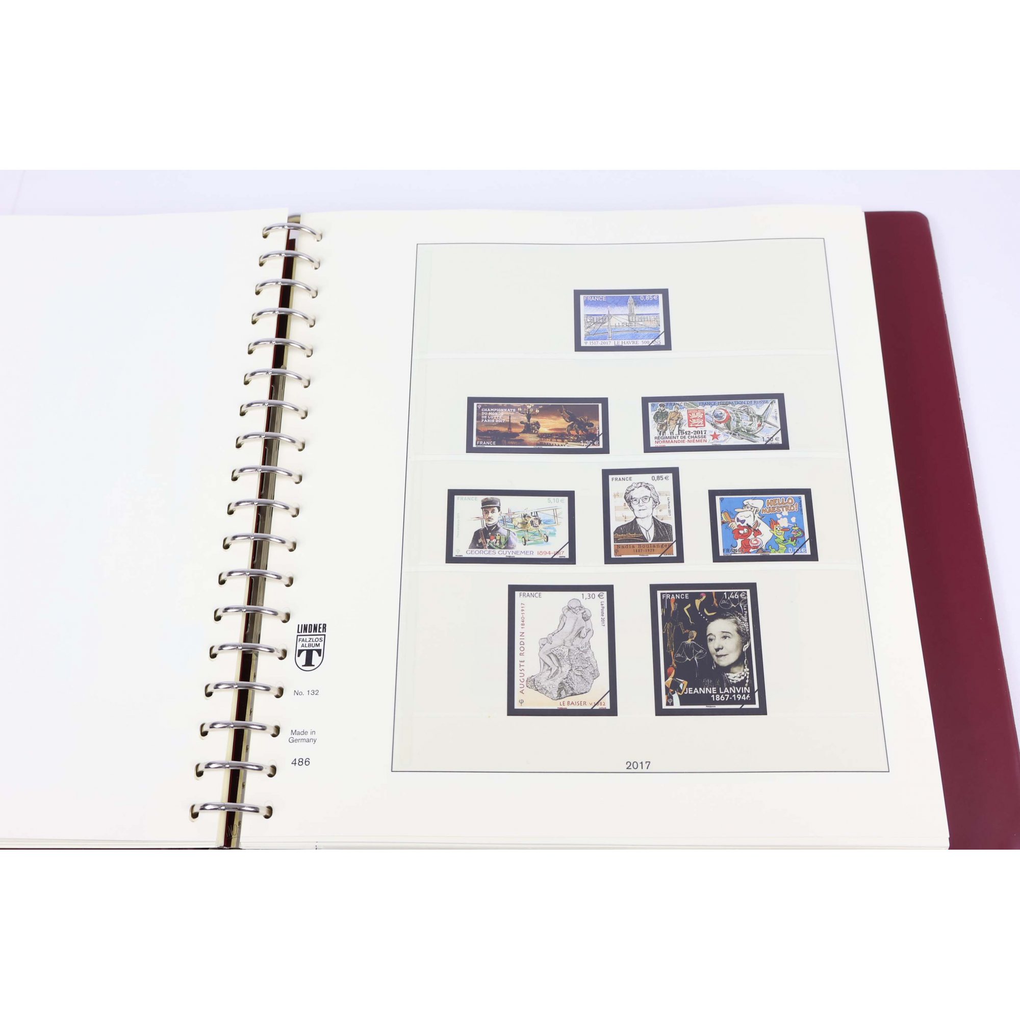 CLASSEUR HAUT DE GAMME LINDNER POUR RANGER LES TIMBRES DE FRANCE DE 2016 À 2018