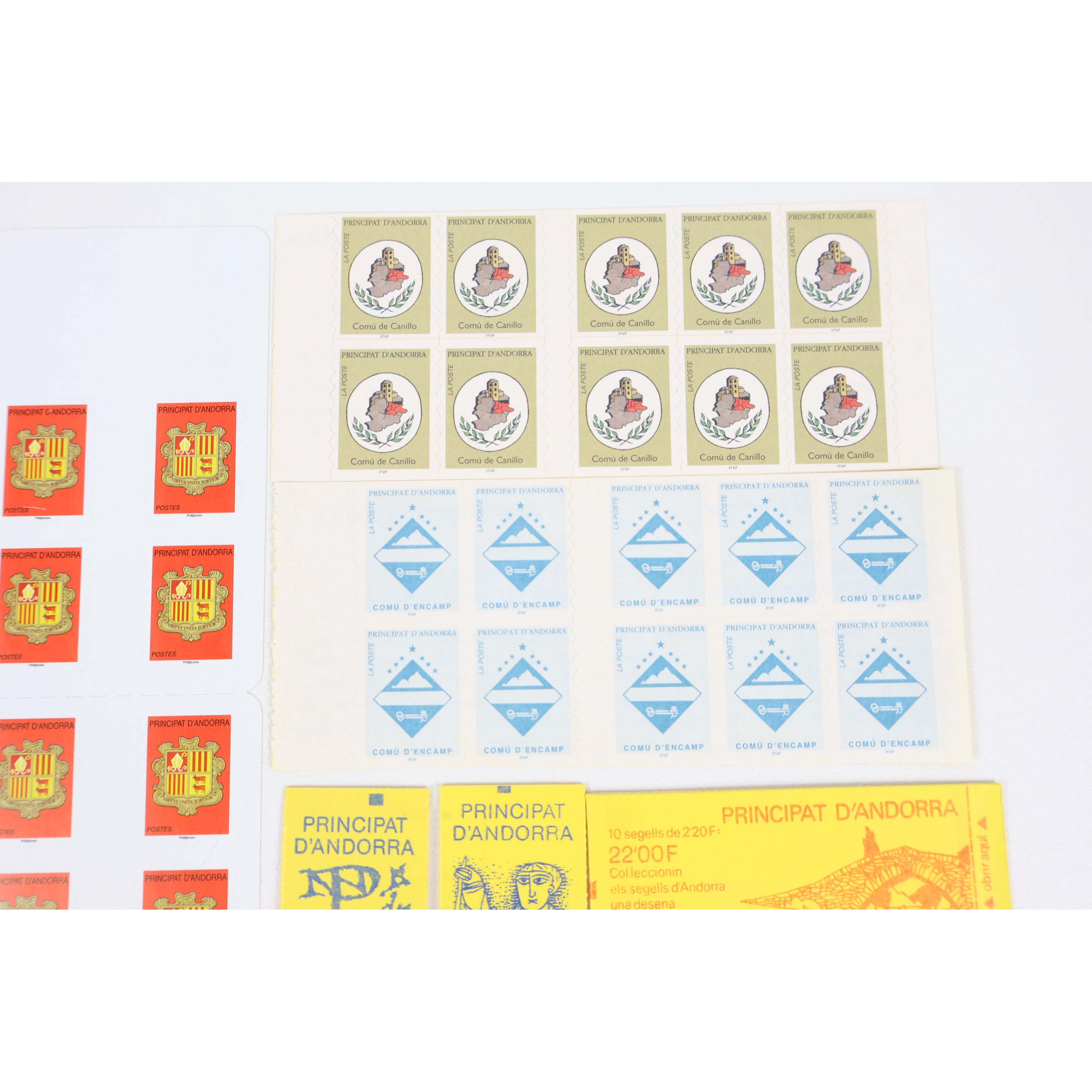 ANDORRE COLLECTION/ STOCK DE CARNETS DE TIMBRES NEUFS** BELLE FACIALE TVP