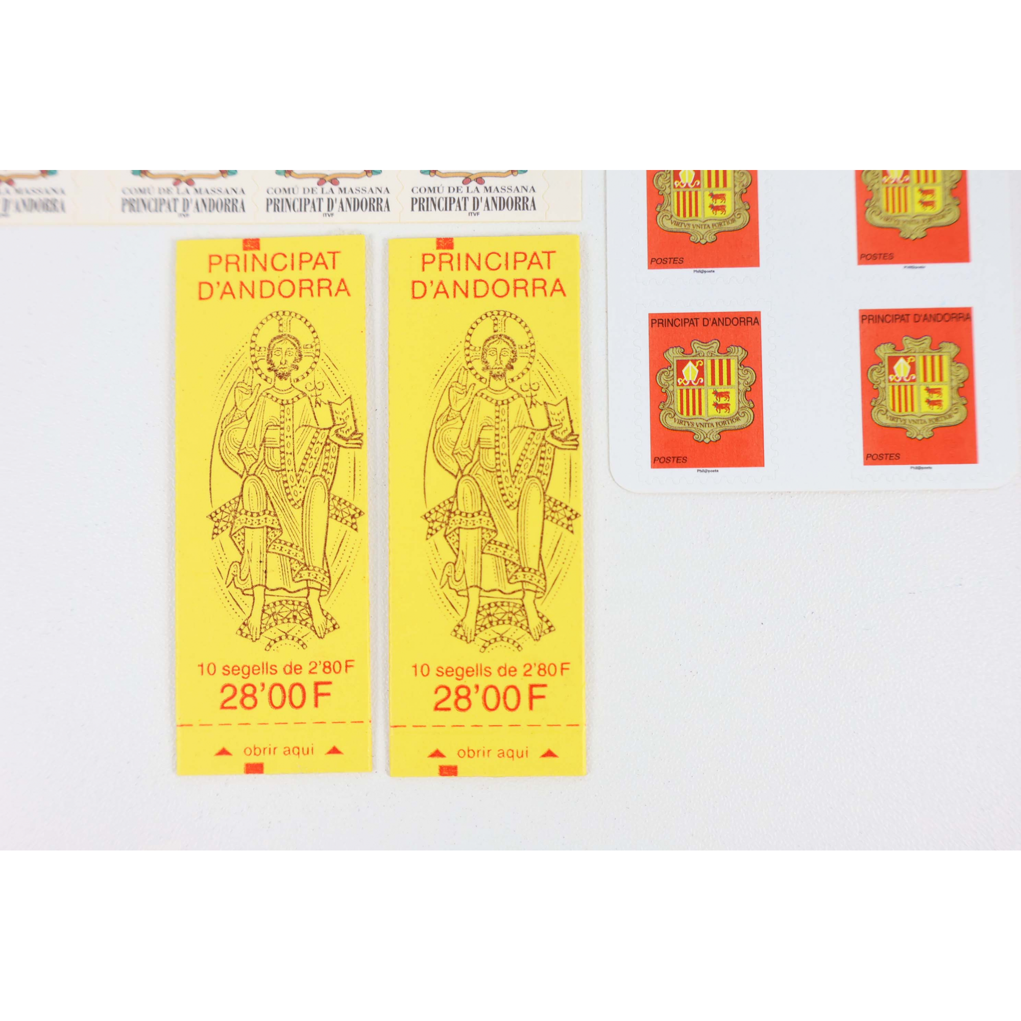 ANDORRE COLLECTION/ STOCK DE CARNETS DE TIMBRES NEUFS** BELLE FACIALE TVP