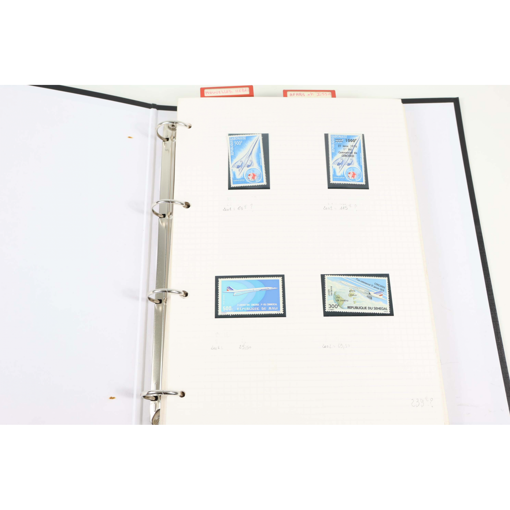 SPM COLLECTION/STOCK DE TIMBRES NEUFS** DES ANNÉES 80-90 AVEC FEUILLES COMPLÈTES