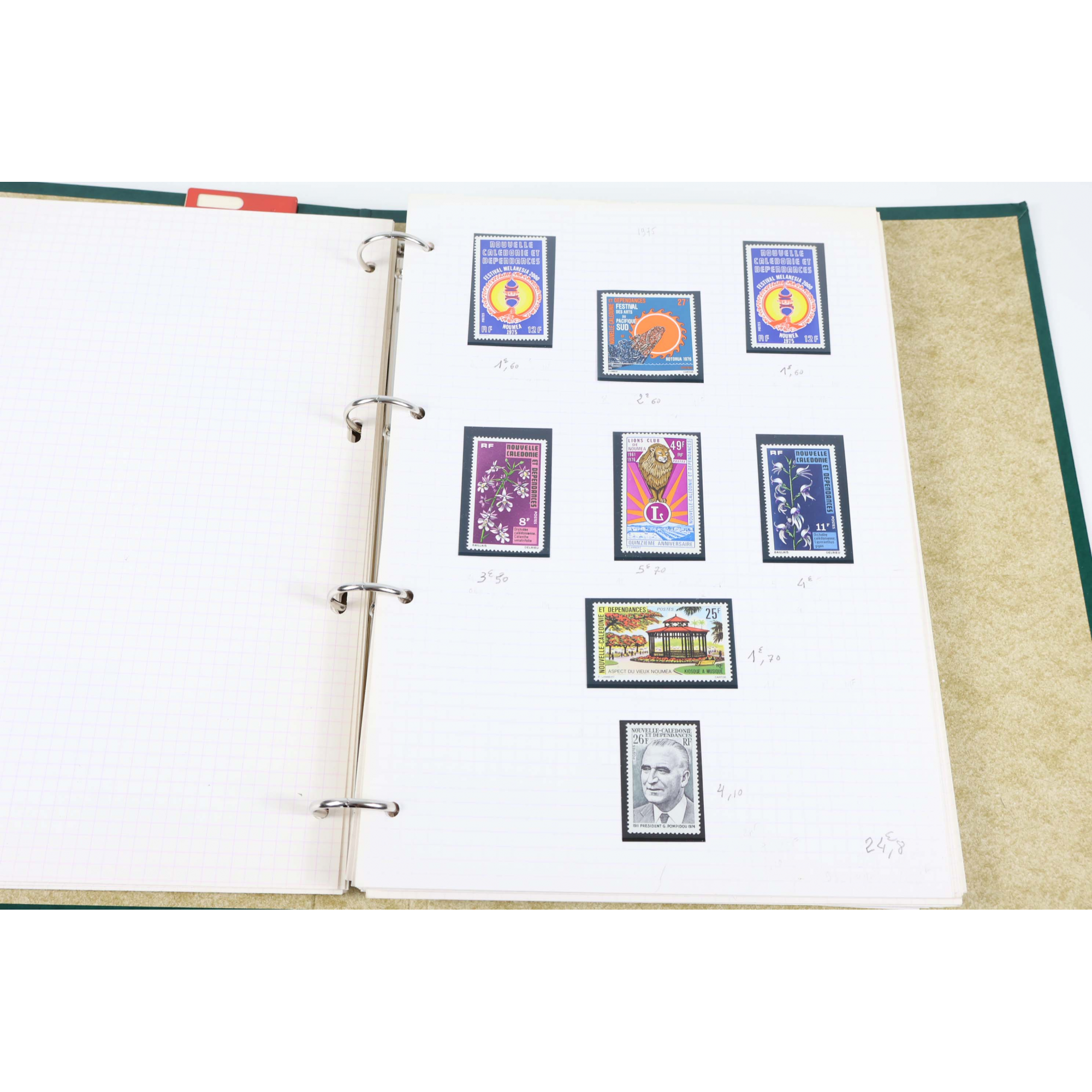 NOUVELLE CALÉDONIE COLLECTION DE TIMBRES NEUFS** JUSQU'EN 1993 AVEC CLASSEUR