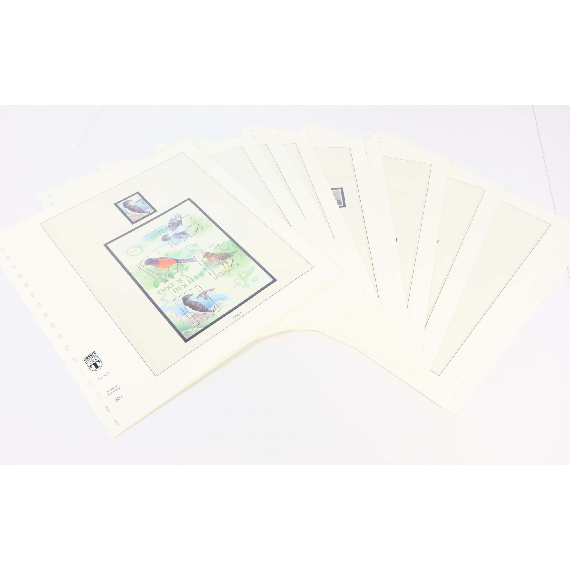 FRANCE FEUILLES PRE-IMPRIMÉES LINDNER POUR TIMBRES DE FR 2019 À 2021 (INCOMPLET)