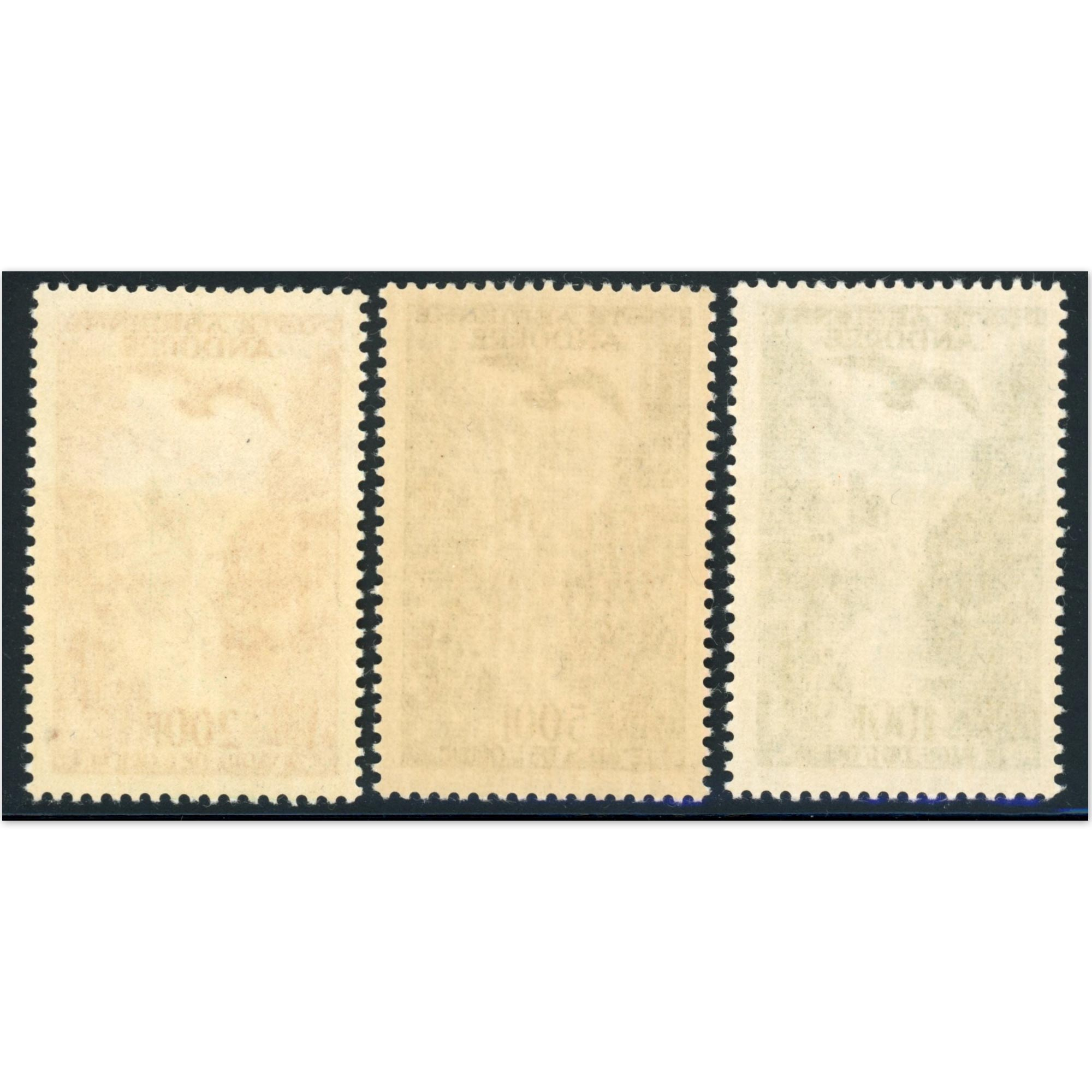 ANDORRE FRANÇAIS POSTE AÉRIENNE N°2 À 4 SÉRIE COMPLÈTE PAYSAGES TIMBRES NEUFS**