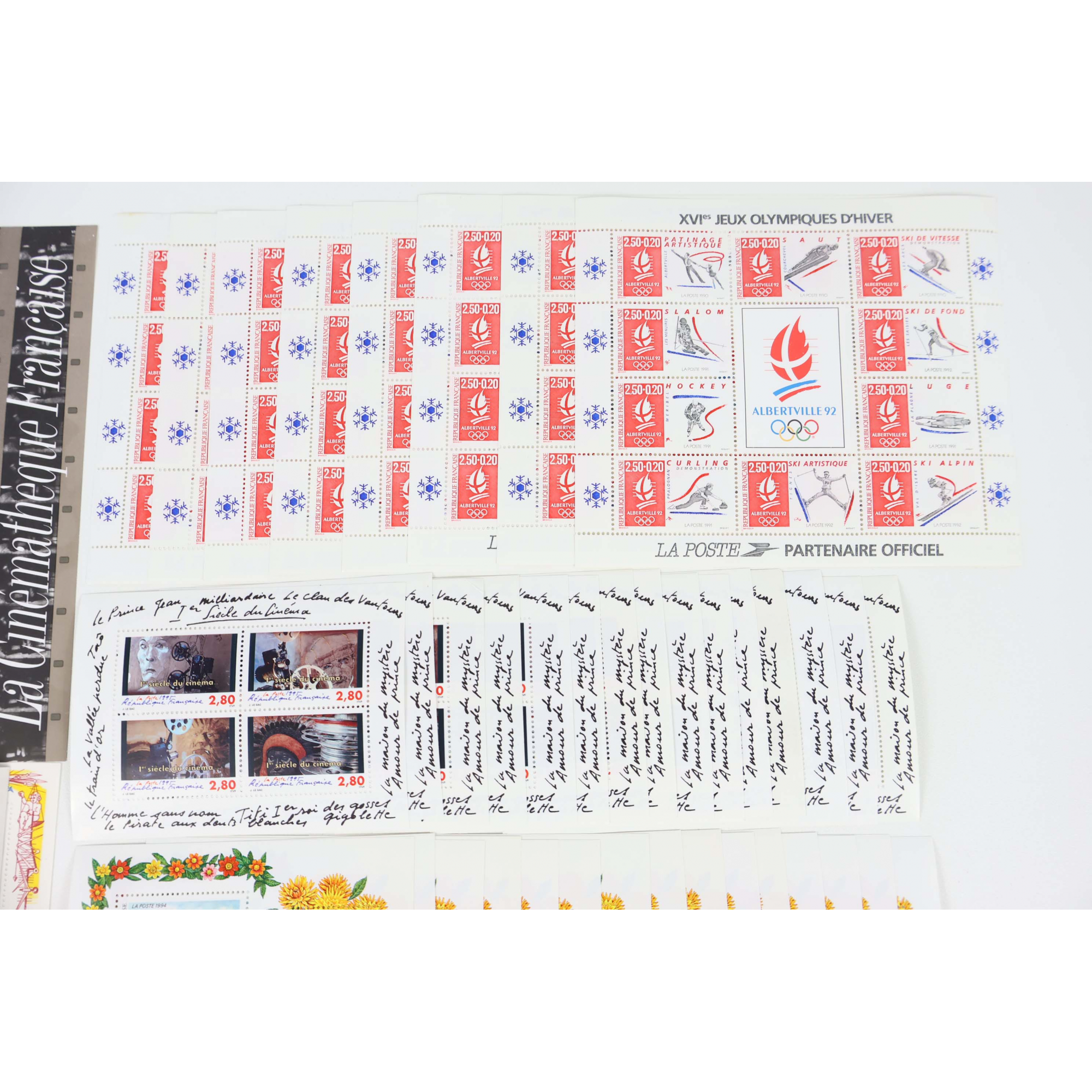 FRANCE LOT DE BLOCS-FEUILLETS EN FRANCS POUR COLLECTION OU COURRIER VF 127€