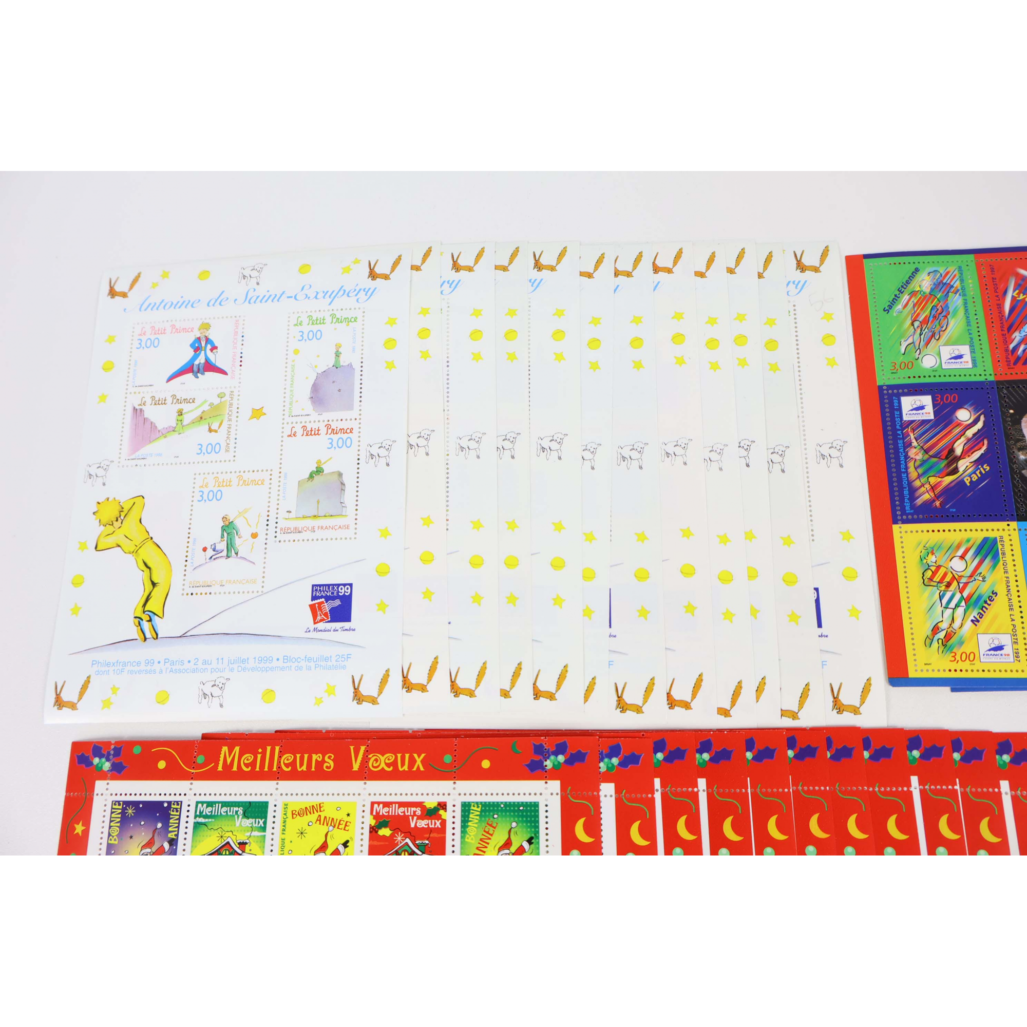 FRANCE LOT DE BLOCS-FEUILLETS EN FRANCS POUR COLLECTION OU COURRIER VF 130€