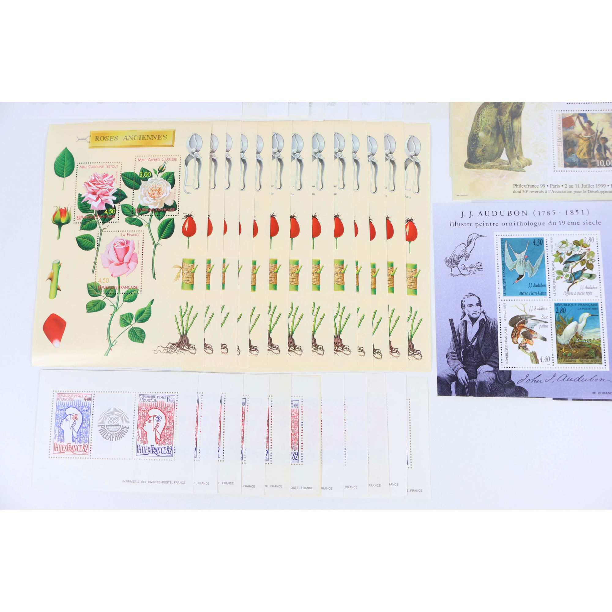 FRANCE LOT DE BLOCS-FEUILLETS EN FRANCS POUR COLLECTION OU COURRIER VF 132€