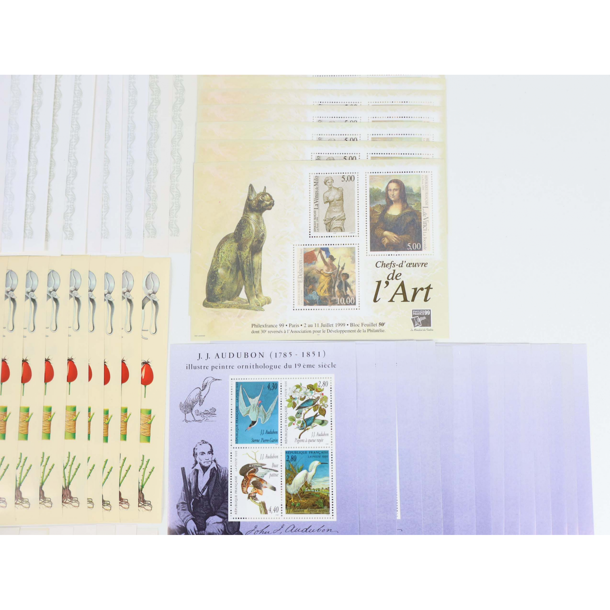 FRANCE LOT DE BLOCS-FEUILLETS EN FRANCS POUR COLLECTION OU COURRIER VF 132€