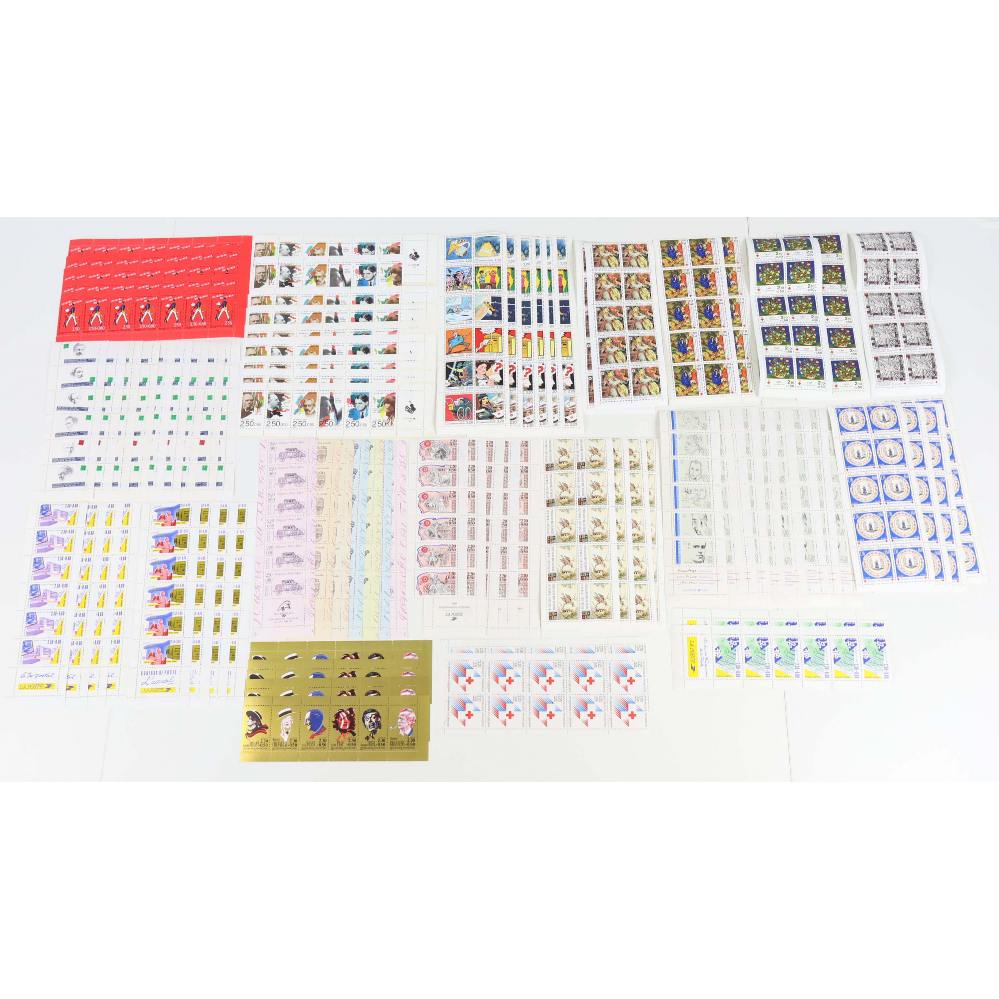 FRANCE LOT DE CARNETS EN FRANCS POUR COLLECTION OU COURRIER VALEUR FACIALE 1388F