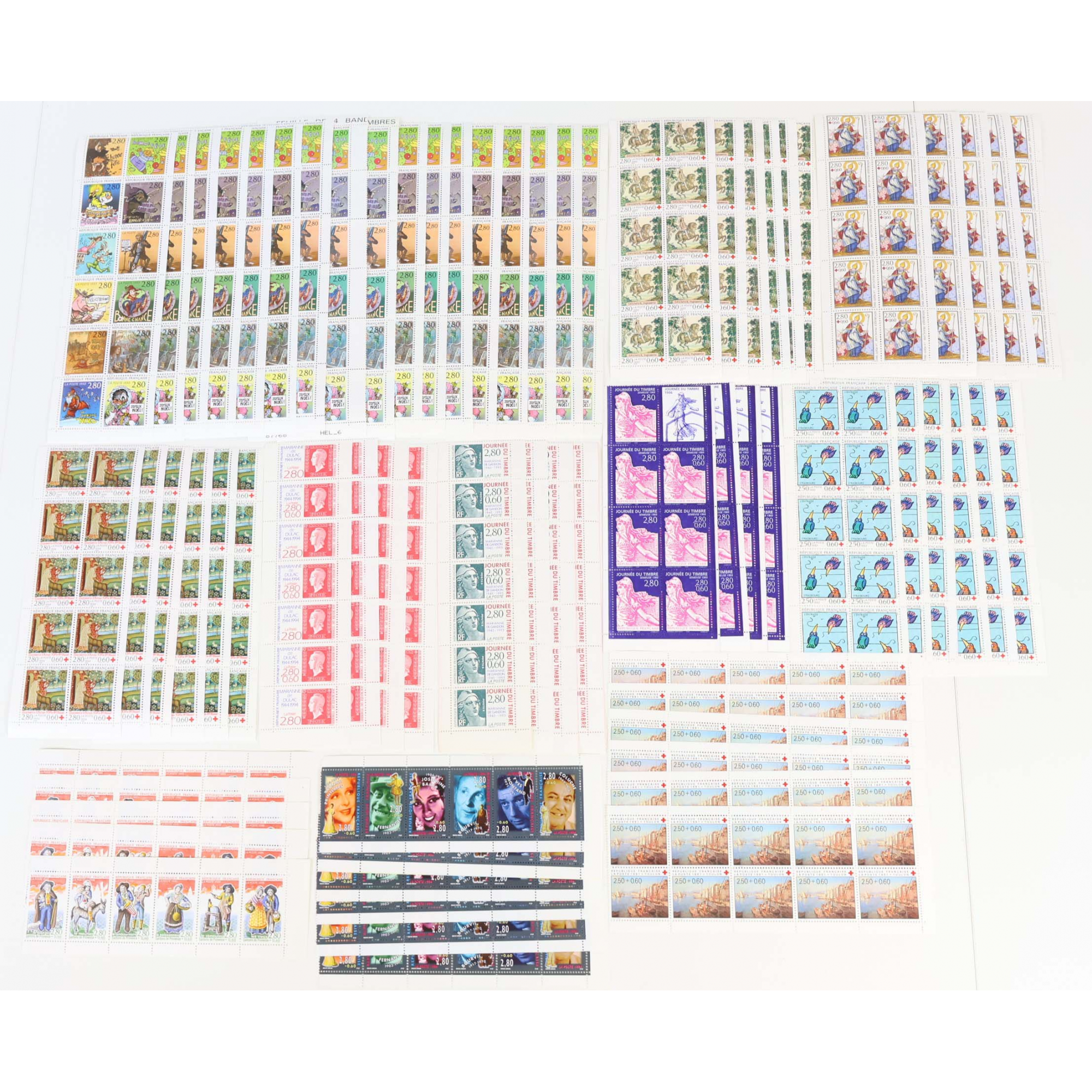 FRANCE LOT DE CARNETS EN FRANCS POUR COLLECTION OU COURRIER VALEUR FACIALE 1767F